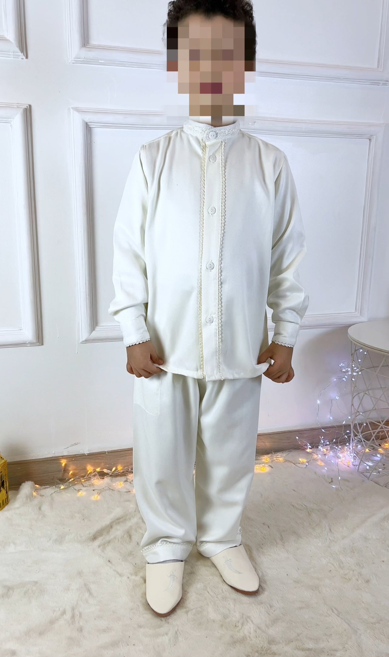 Jellaba 3 pieces gris