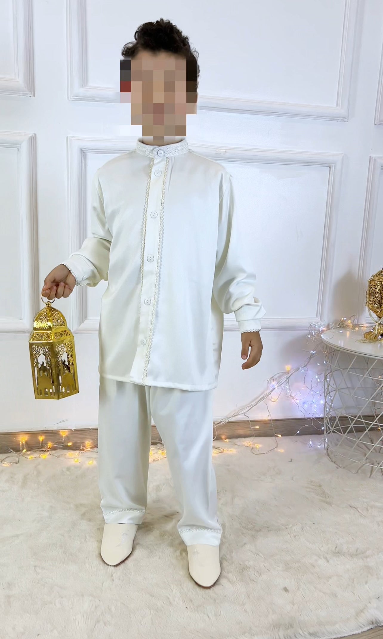 Jellaba 3 pieces gris