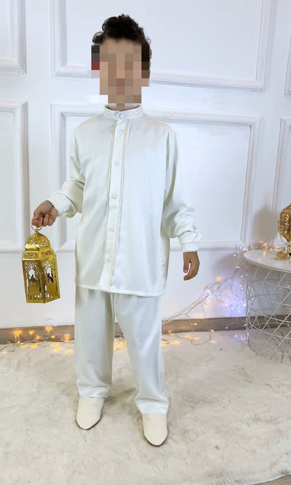 Jellaba 3 pieces gris