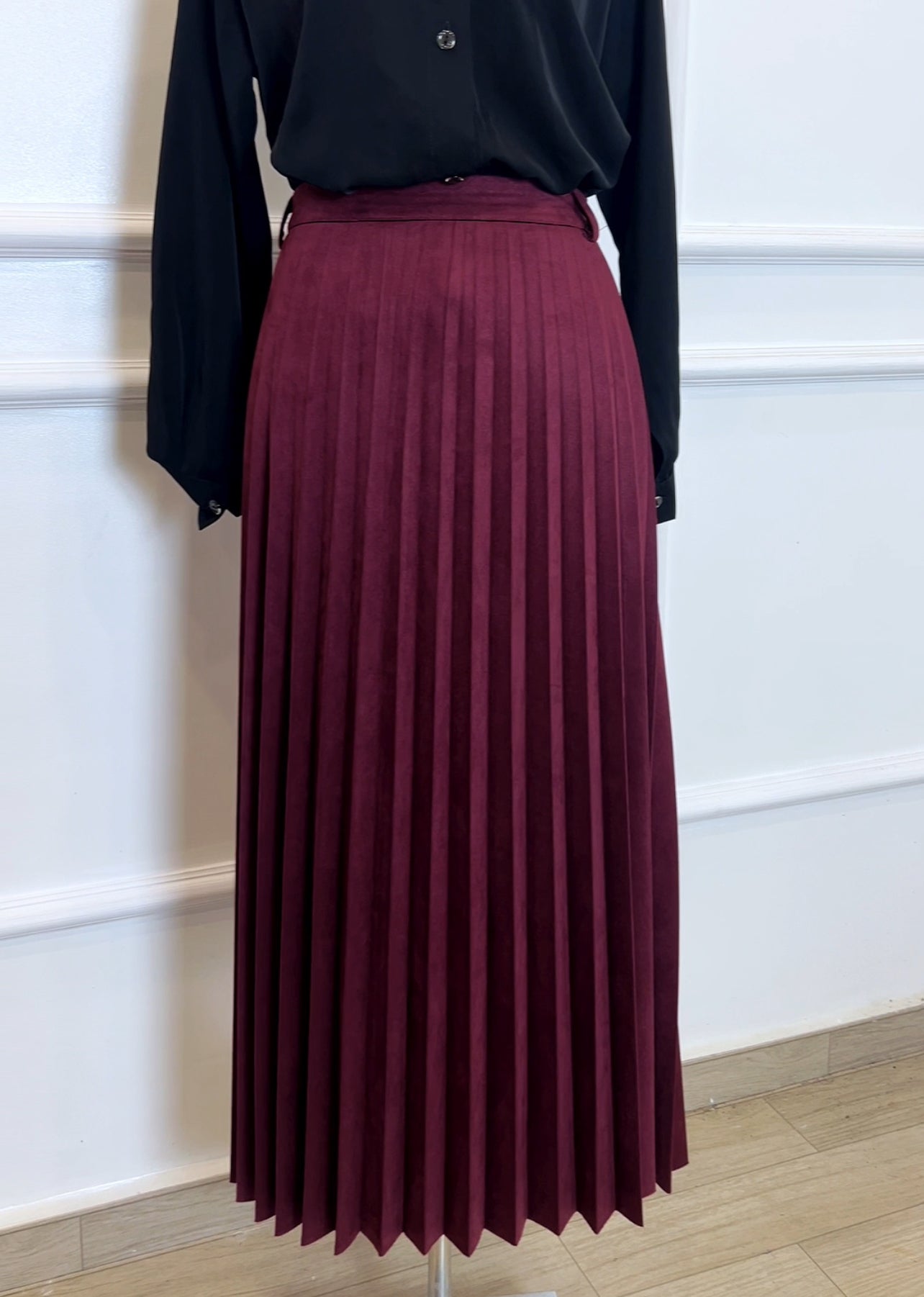 Jupe plissée Burgendy