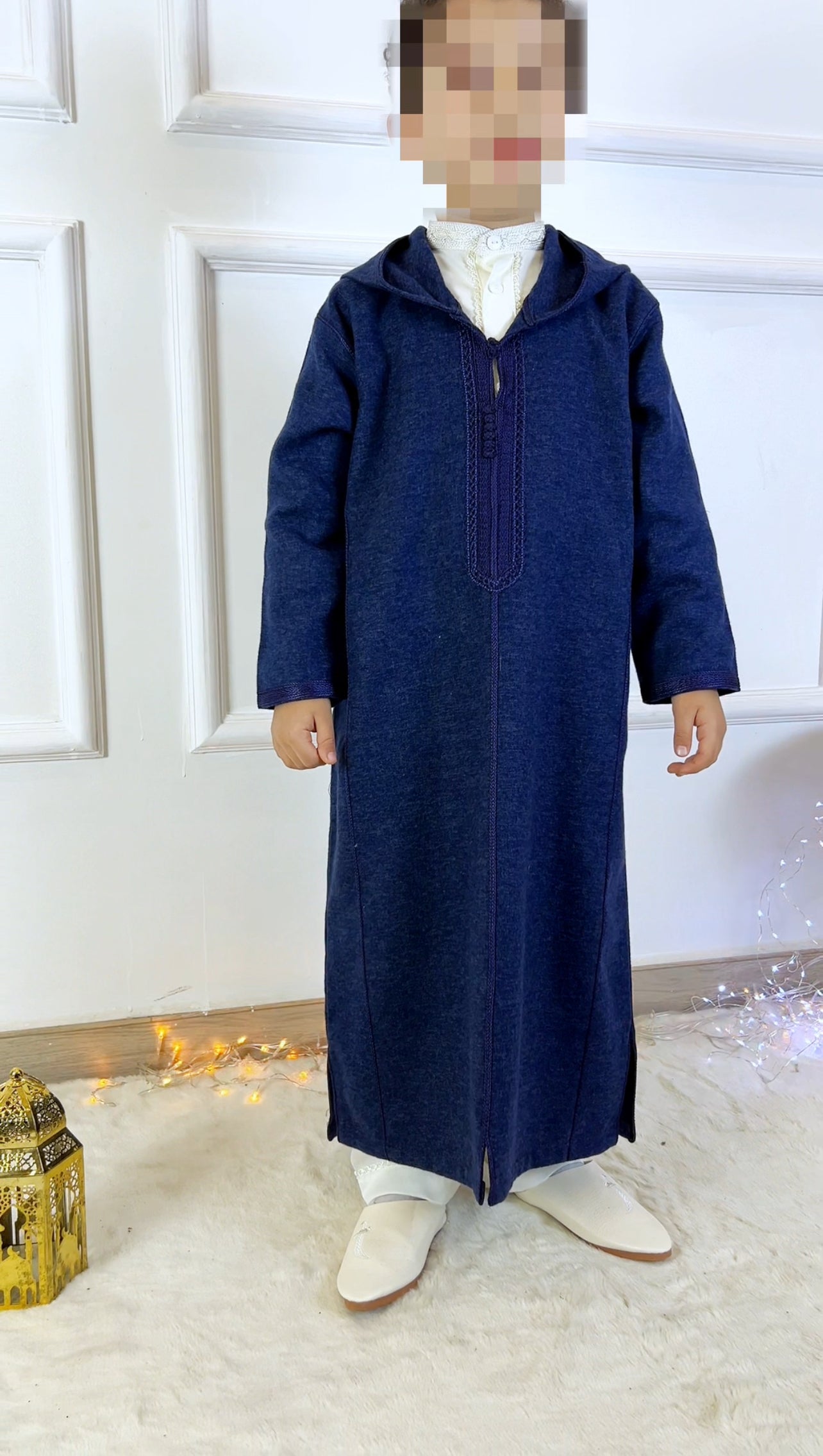 Jellaba 3 pièces  bleu