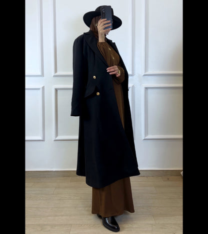 Manteau cachmire black