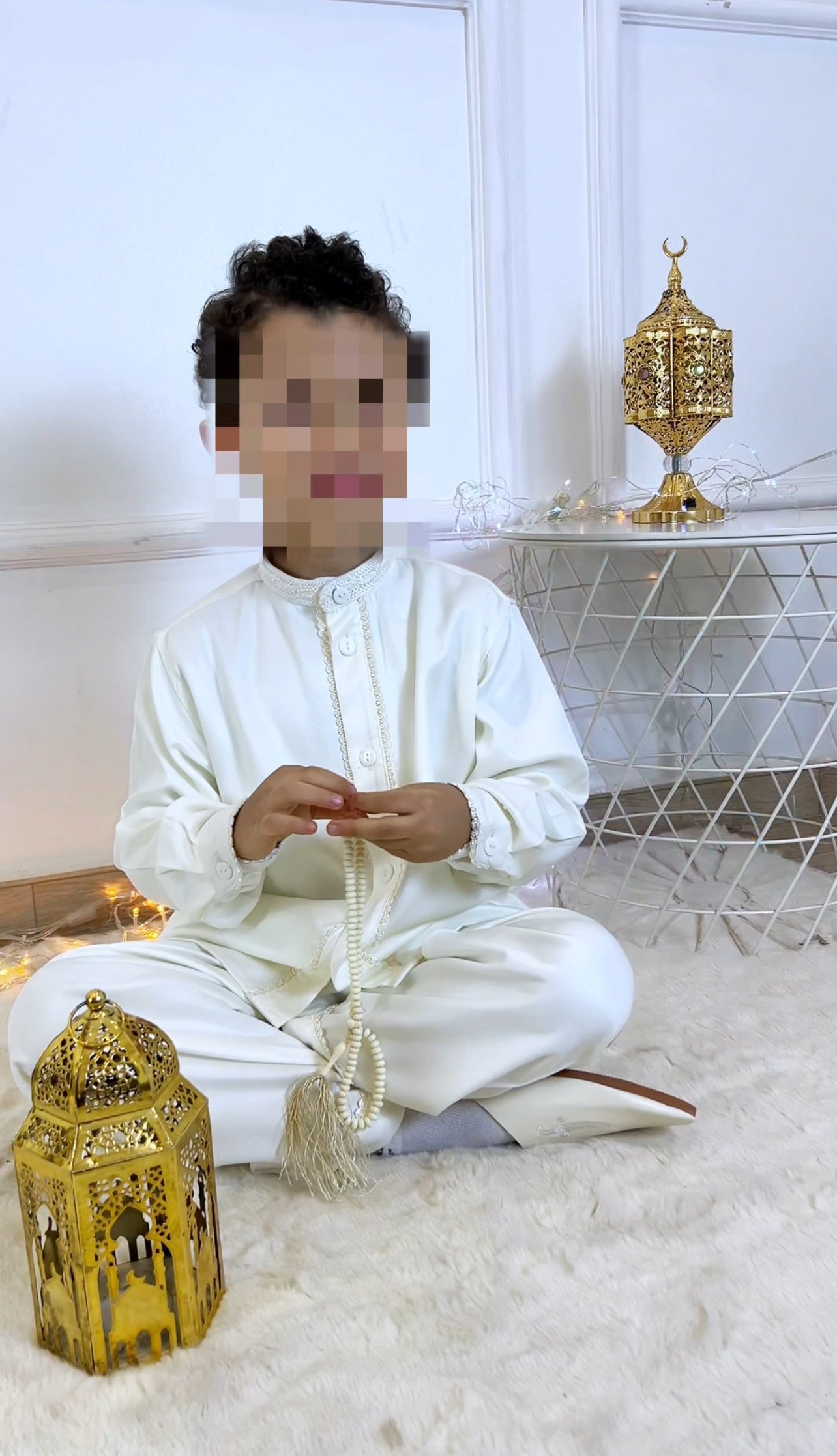 Jellaba 3 pieces gris