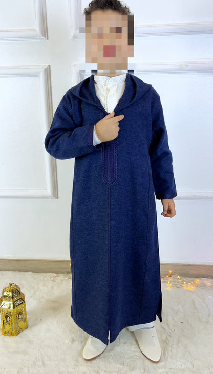 Jellaba 3 pièces  bleu