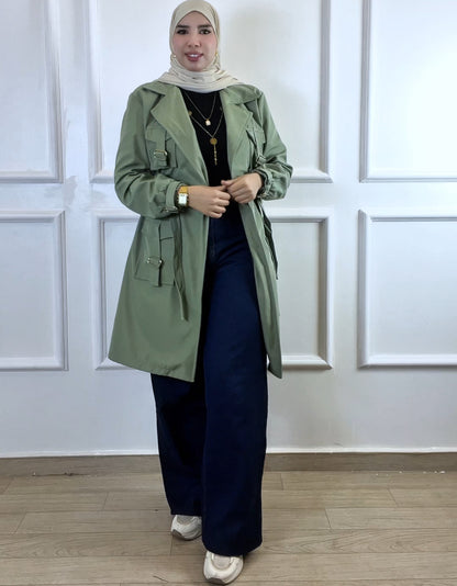 Trench Veste vert olive