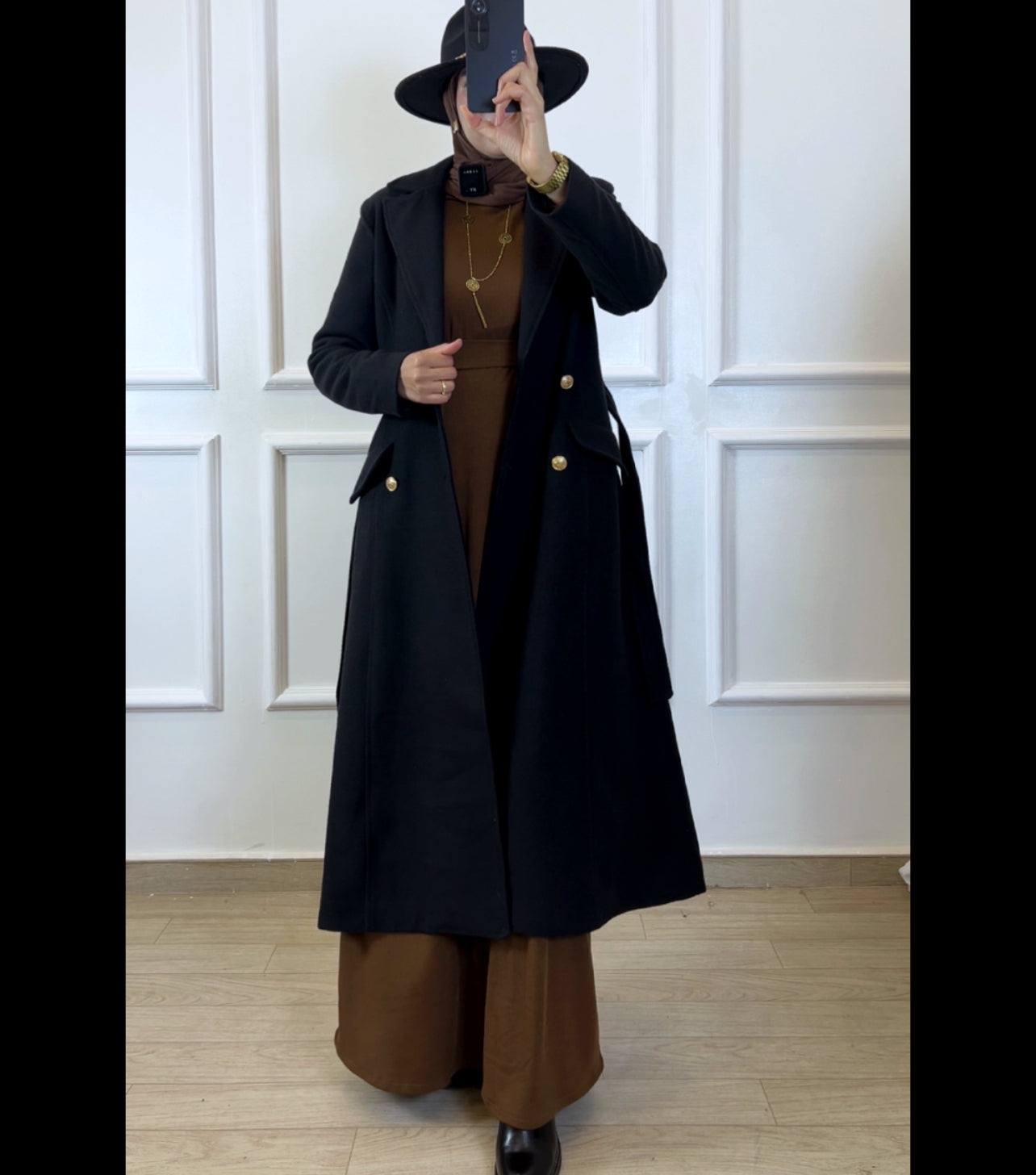 Manteau cachmire black