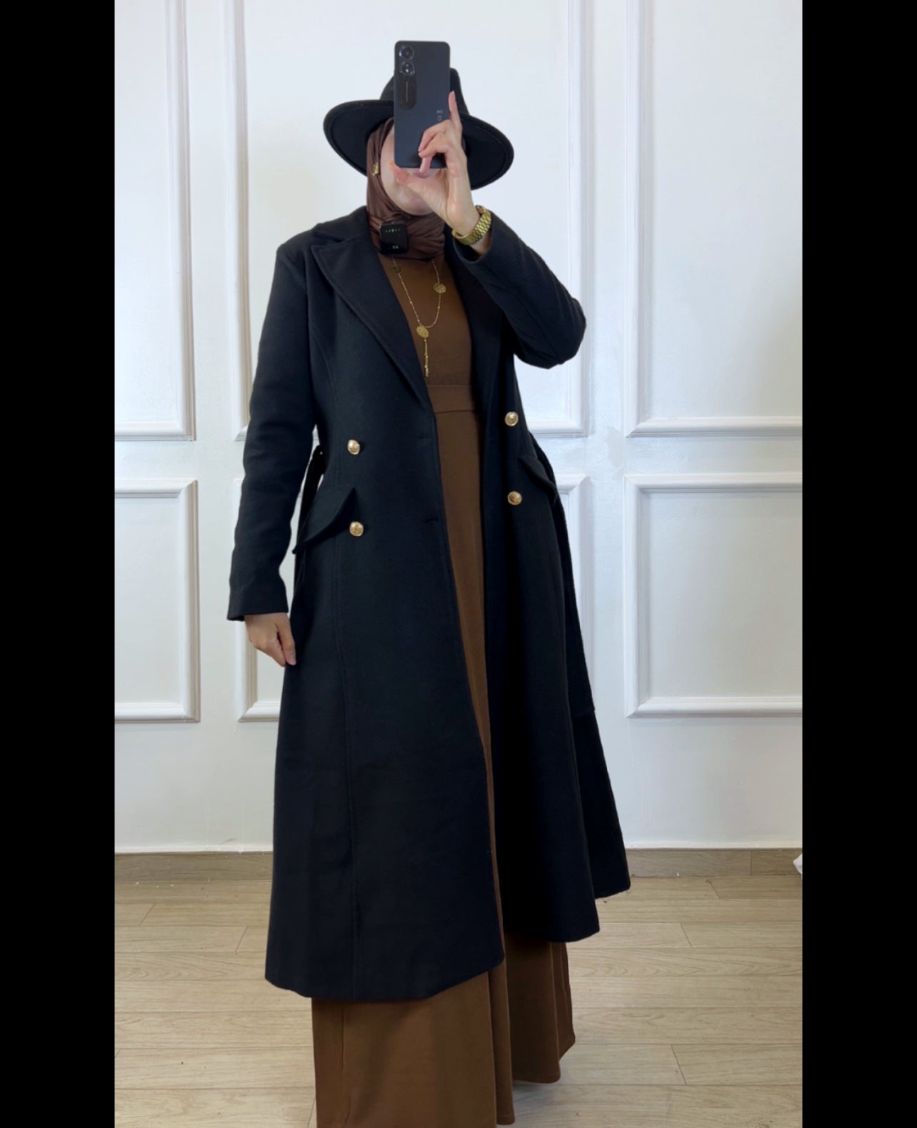 Manteau cachmire black