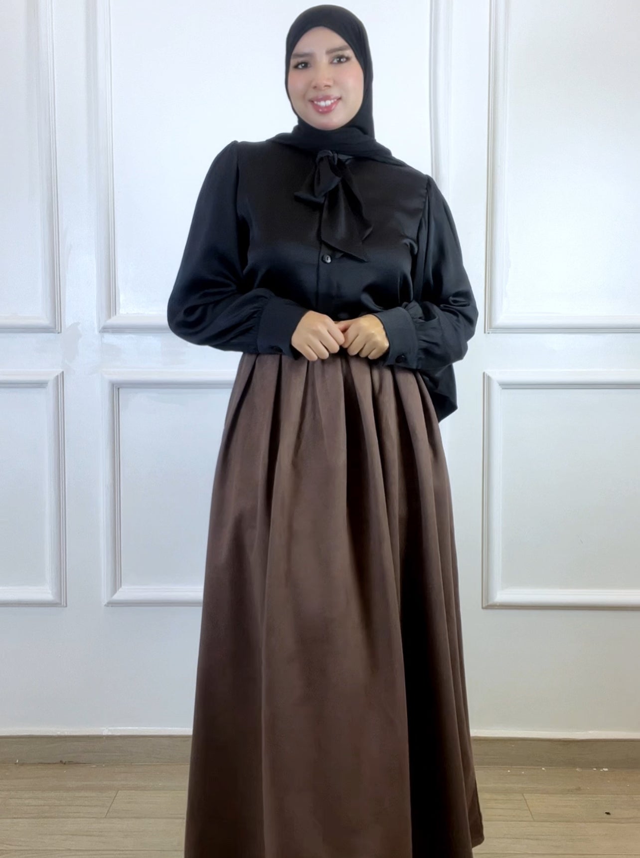 Chemise Noir Satiné